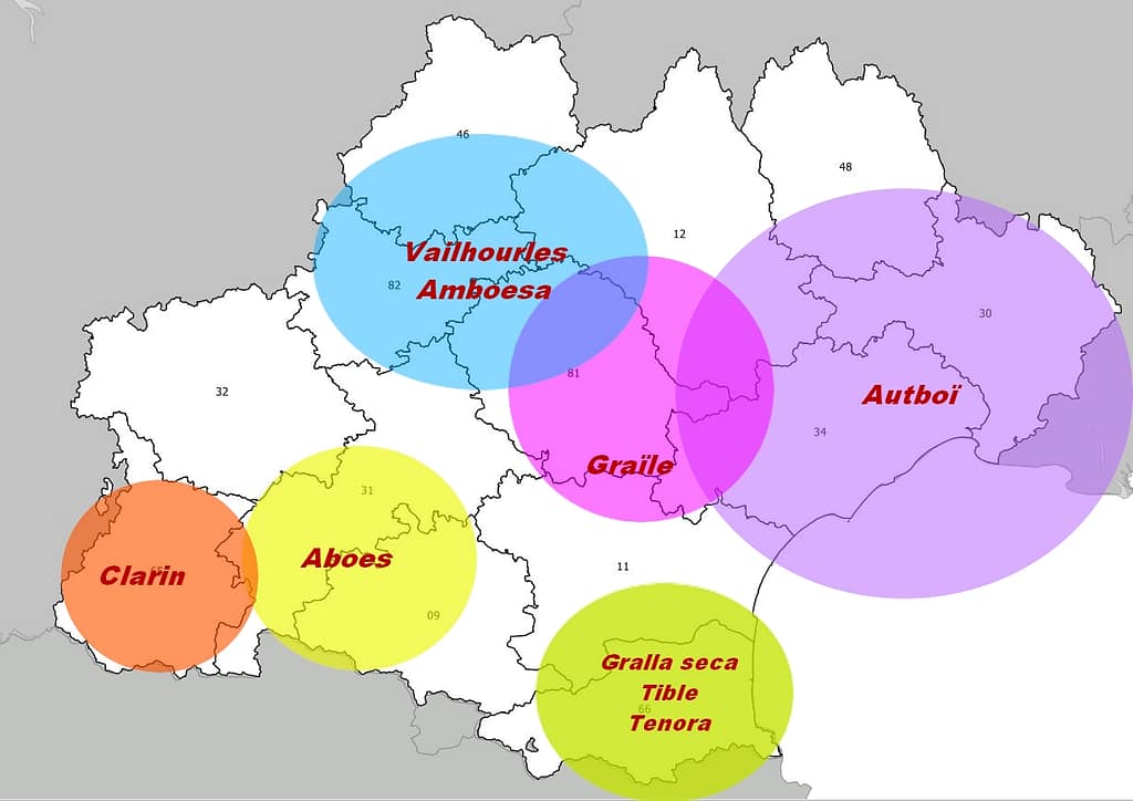 carte répatrtition hautbois